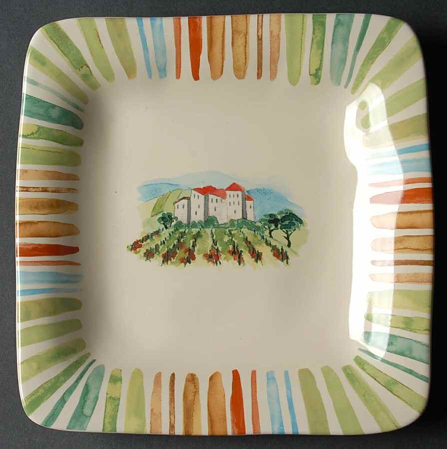 Tuscan Villa Square Salad Plate by 222 Fifth (PTS)-1
