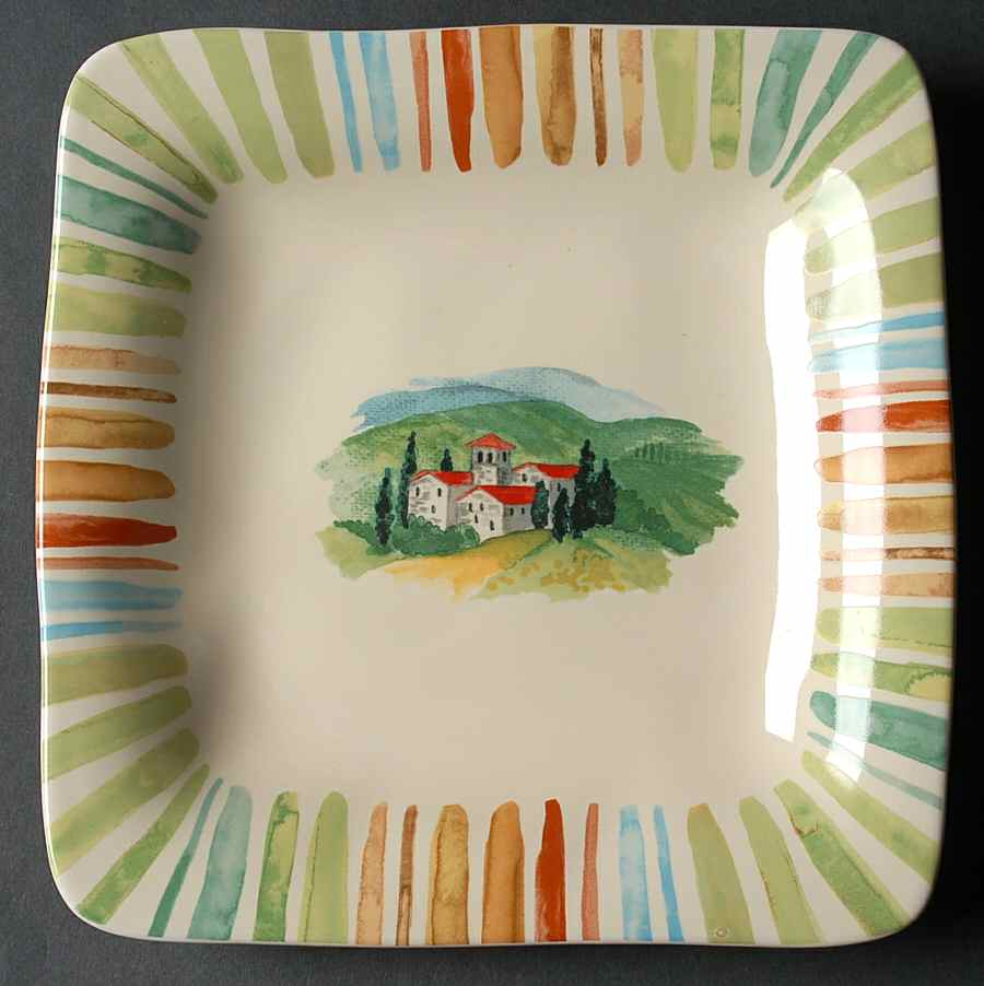 Tuscan Villa Square Salad Plate by 222 Fifth (PTS)-1