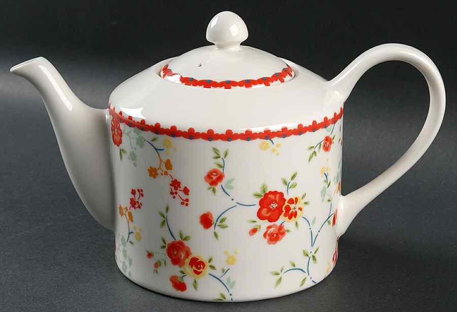 Andrea Red Teapot & Lid by 222 Fifth (PTS)-1