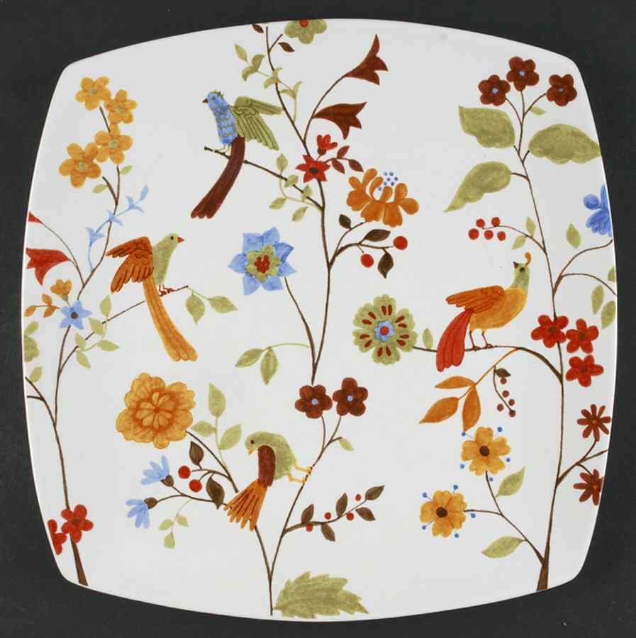 Bird Delight White Square Chop Plate by 222 Fifth (PTS)-1