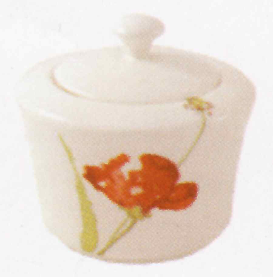 Meadow Sugar Bowl & Lid by John  Aynsley & Sons-1