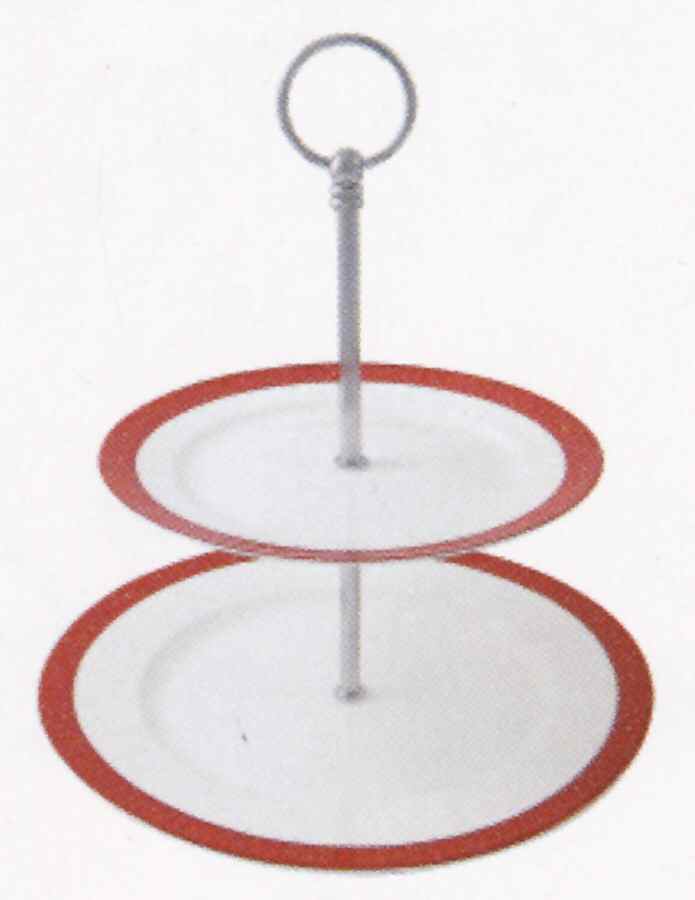 Madison 2 Tiered Serving Tray (Dinner & Salad Plate) by John  Aynsley & Sons-1
