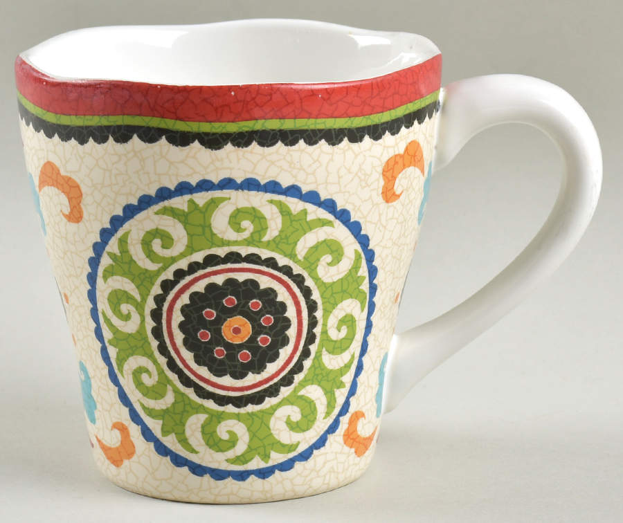 Happy Suzani Mug by 222 Fifth (PTS)-1