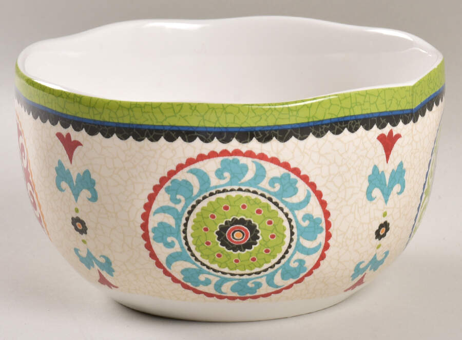 Happy Suzani Soup/Cereal Bowl by 222 Fifth (PTS)-1