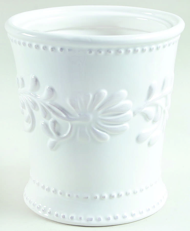 Bianca Leaf Medium Canister No Lid by American Atelier-1