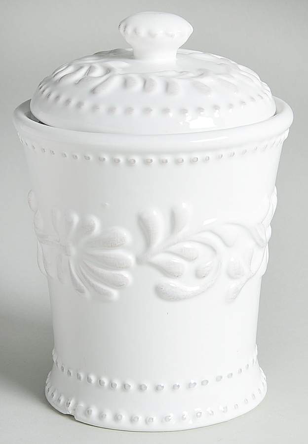 Bianca Leaf Small Canister & Lid by American Atelier-1