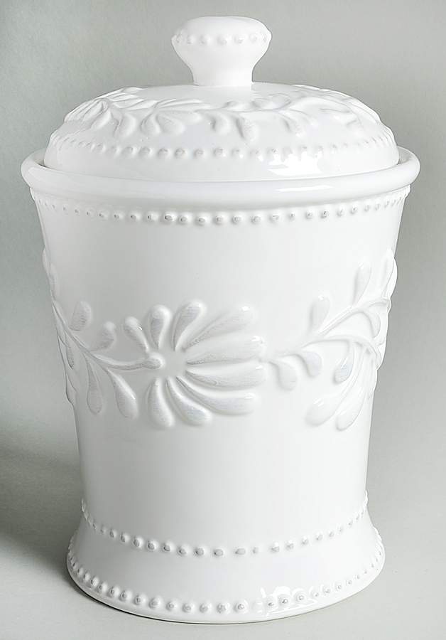 Bianca Leaf Large Canister & Lid by American Atelier-1