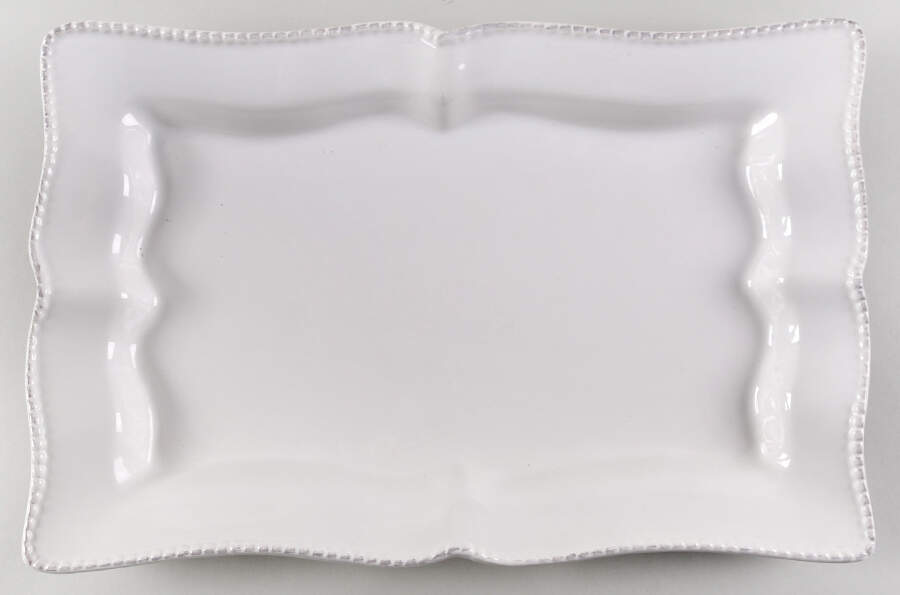 Bianca Bead 15" Rectangular Serving Platter by American Atelier-1