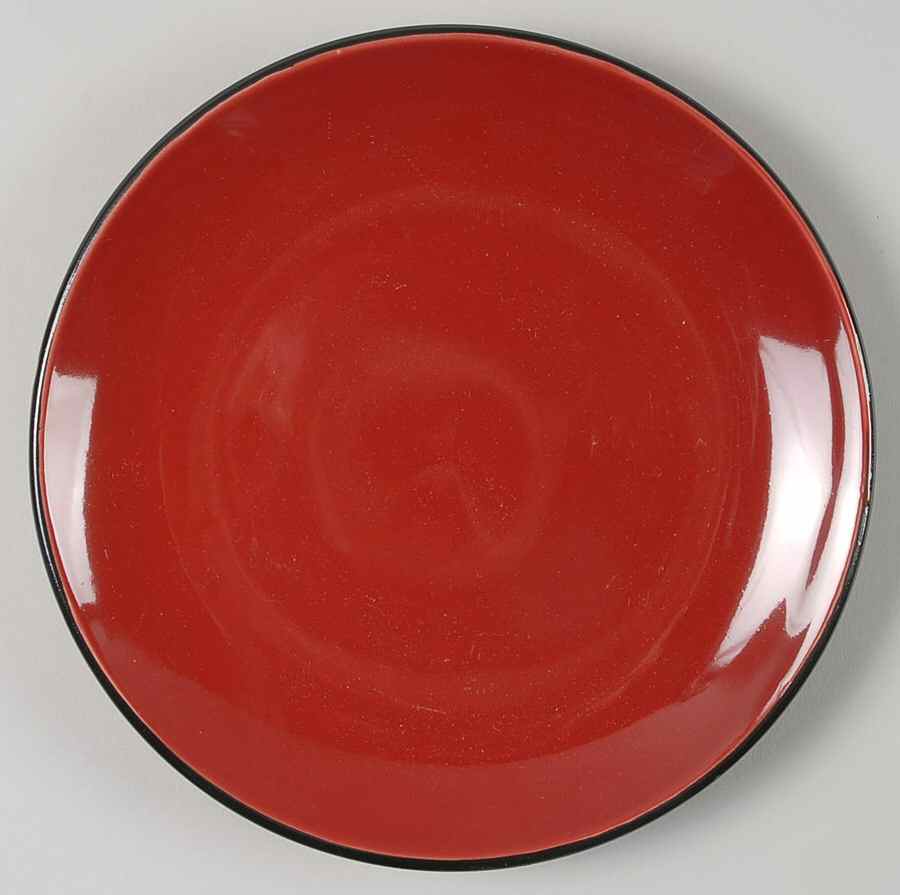 Classic Piping Red Salad Plate by American Atelier-1