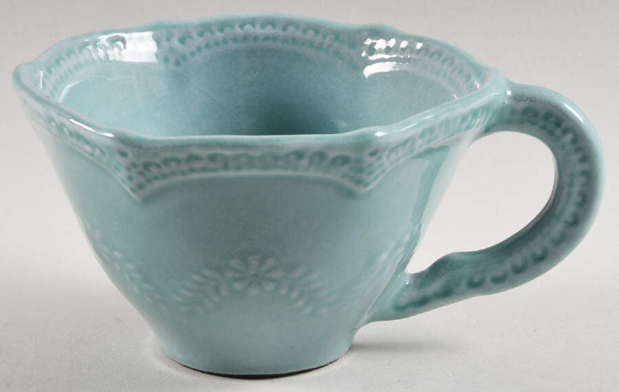 Merletto Aqua Flat Cup by Arte Italica-1