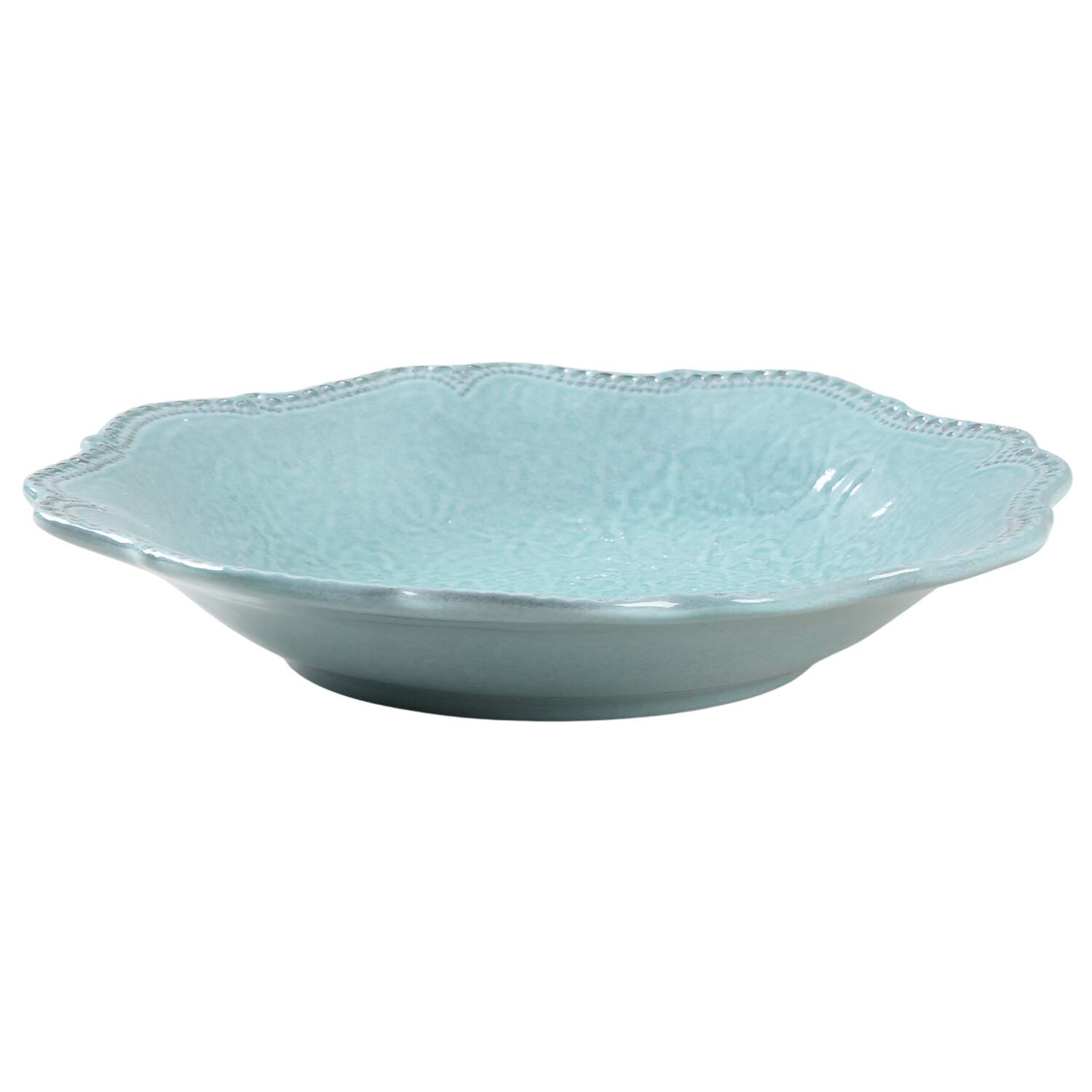 Merletto Aqua 9" Soup/Pasta Bowl by Arte Italica-1