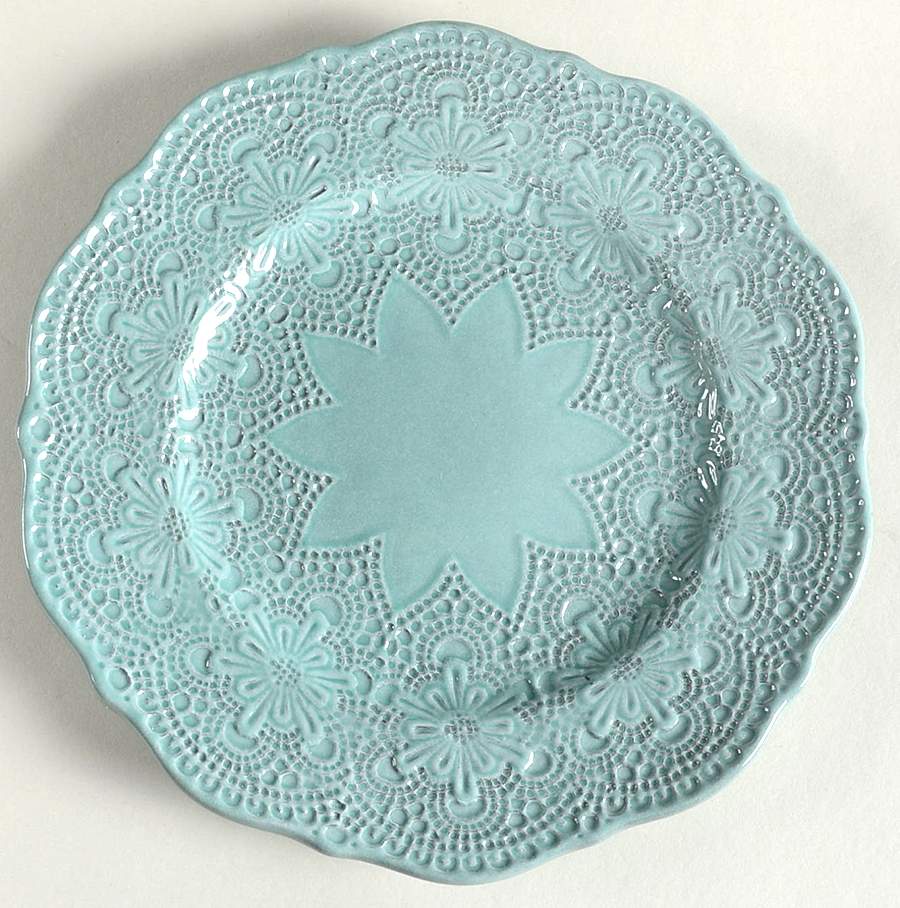 Merletto Aqua Salad Plate by Arte Italica-1