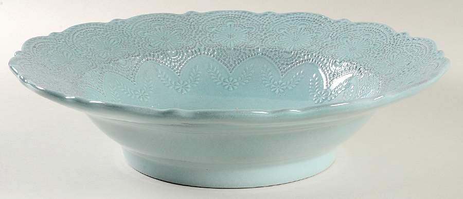 Merletto Aqua 12" Round Serving Bowl by Arte Italica-1