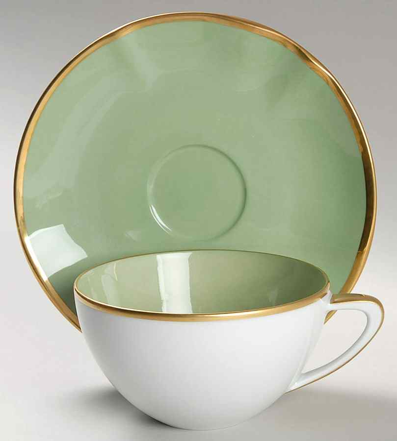 Anna Colors Mint Green Flat Cup & Saucer Set by Anna Weatherley-1