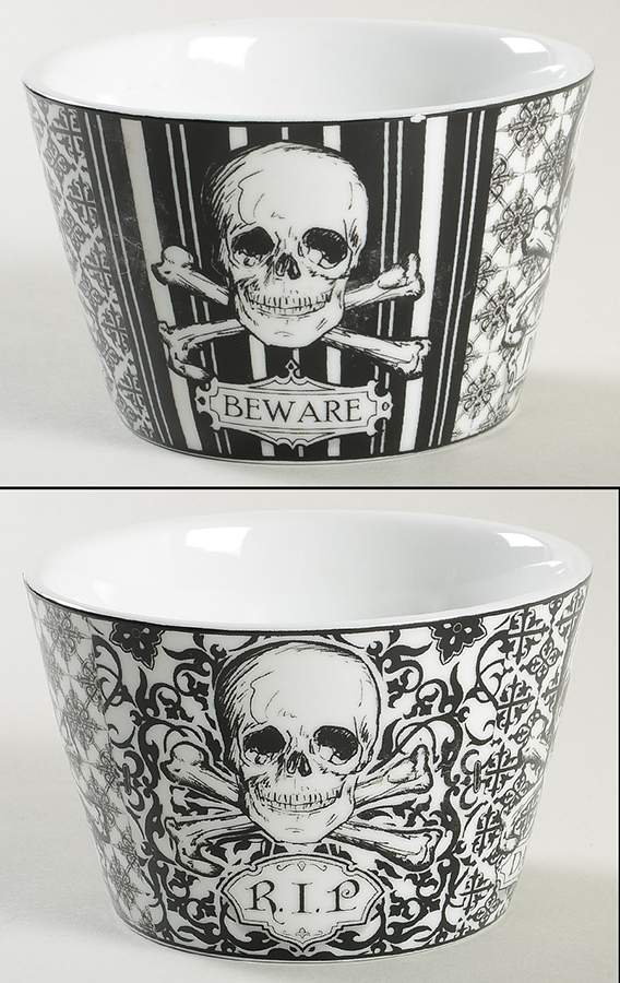 Halloween Skulls Individual Appetizer Bowl by 222 Fifth (PTS)-1
