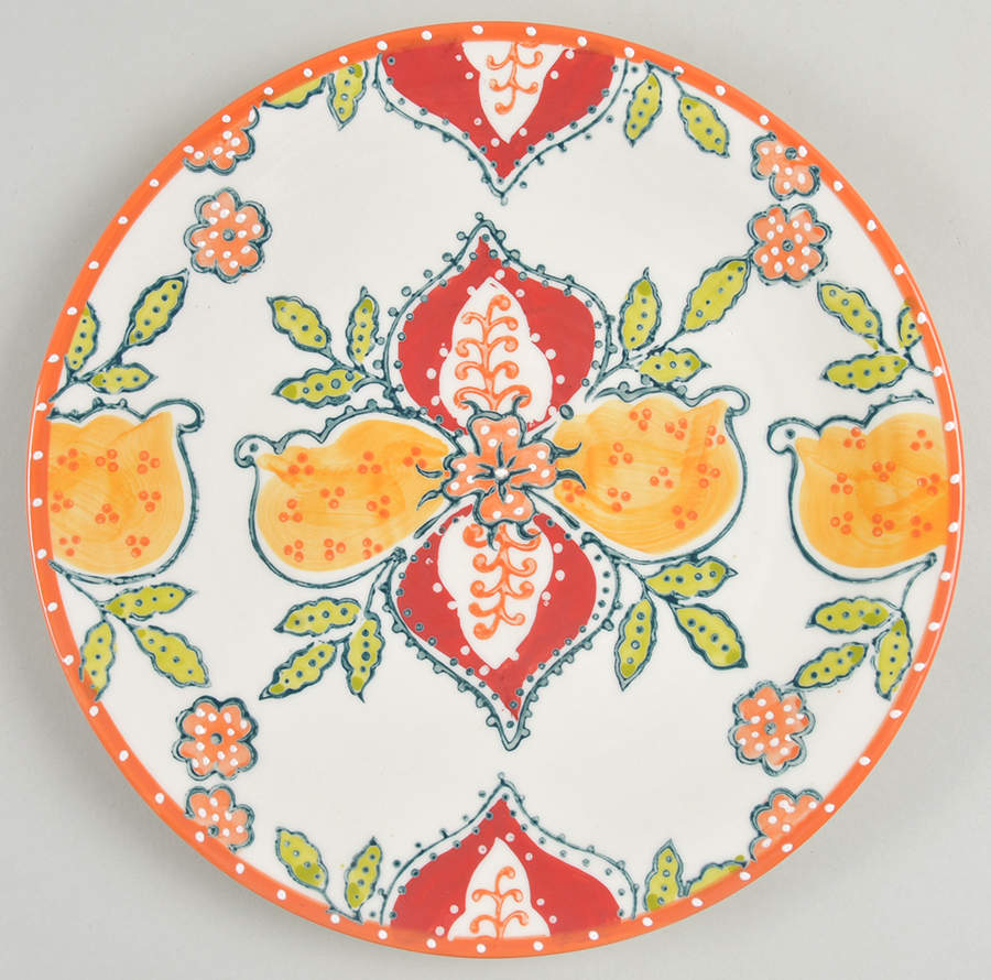 Sliced Persimmon Dinner Plate by Anthropologie-1