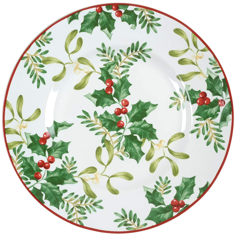 Christmas Foliage Salad Plate by 222 Fifth (PTS)-1