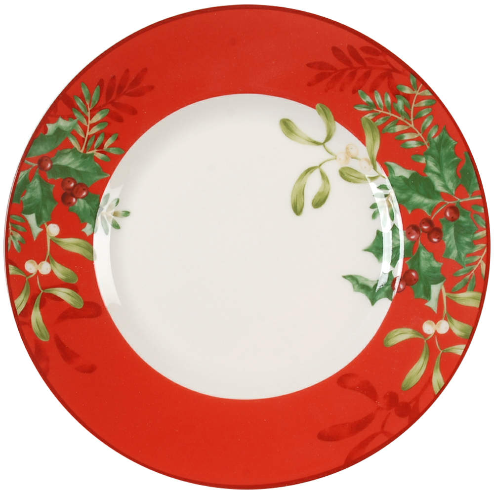 Christmas Foliage Salad Plate by 222 Fifth (PTS)-1