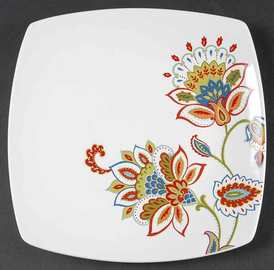 Jacobean Trail Square Dinner Plate by 222 Fifth (PTS)-1