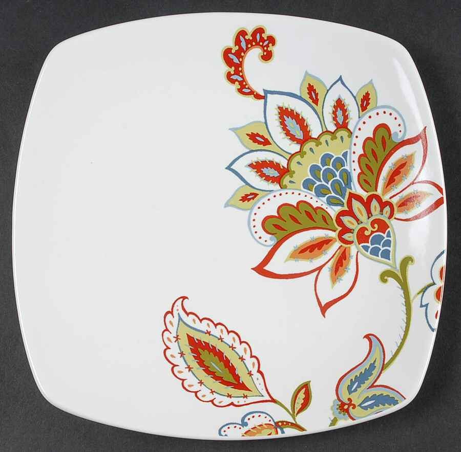 Jacobean Trail Square Salad Plate by 222 Fifth (PTS)-1