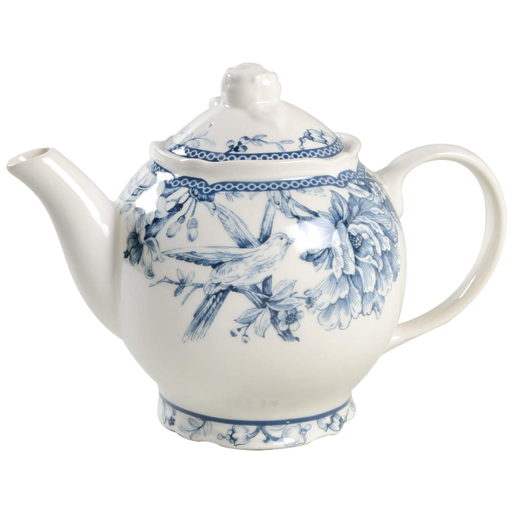 Adelaide Blue and White Teapot & Lid by 222 Fifth (PTS)-1