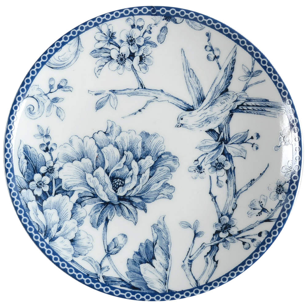 Adelaide Blue and White Appetizer Plate - Set of 4 by 222 Fifth (PTS)-1