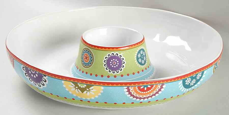 Kaleidoscope 1 Piece Chip & Dip by 222 Fifth (PTS)-1