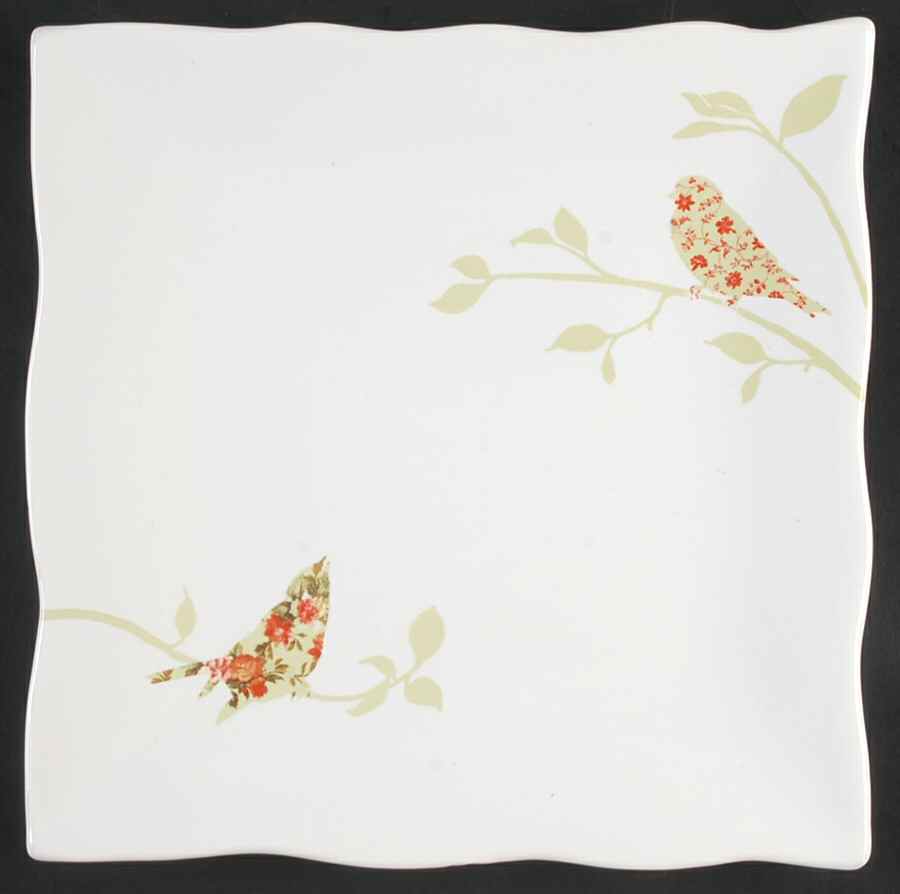 Chintz Birds Square Salad Plate by 222 Fifth (PTS)-1