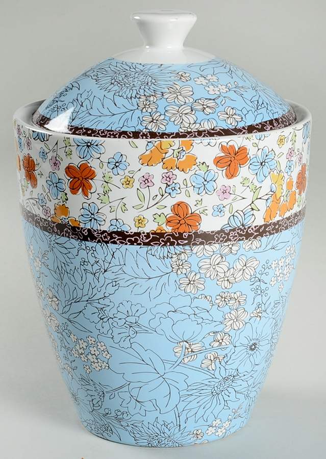 Floral Revelry Large Canister & Lid by 222 Fifth (PTS)-1