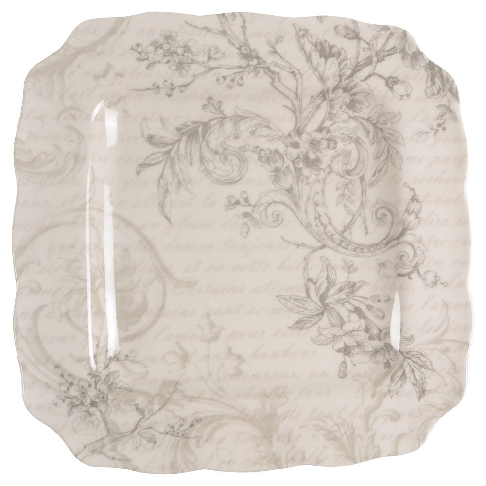 Love Poem Square Dinner Plate by 222 Fifth (PTS)-1