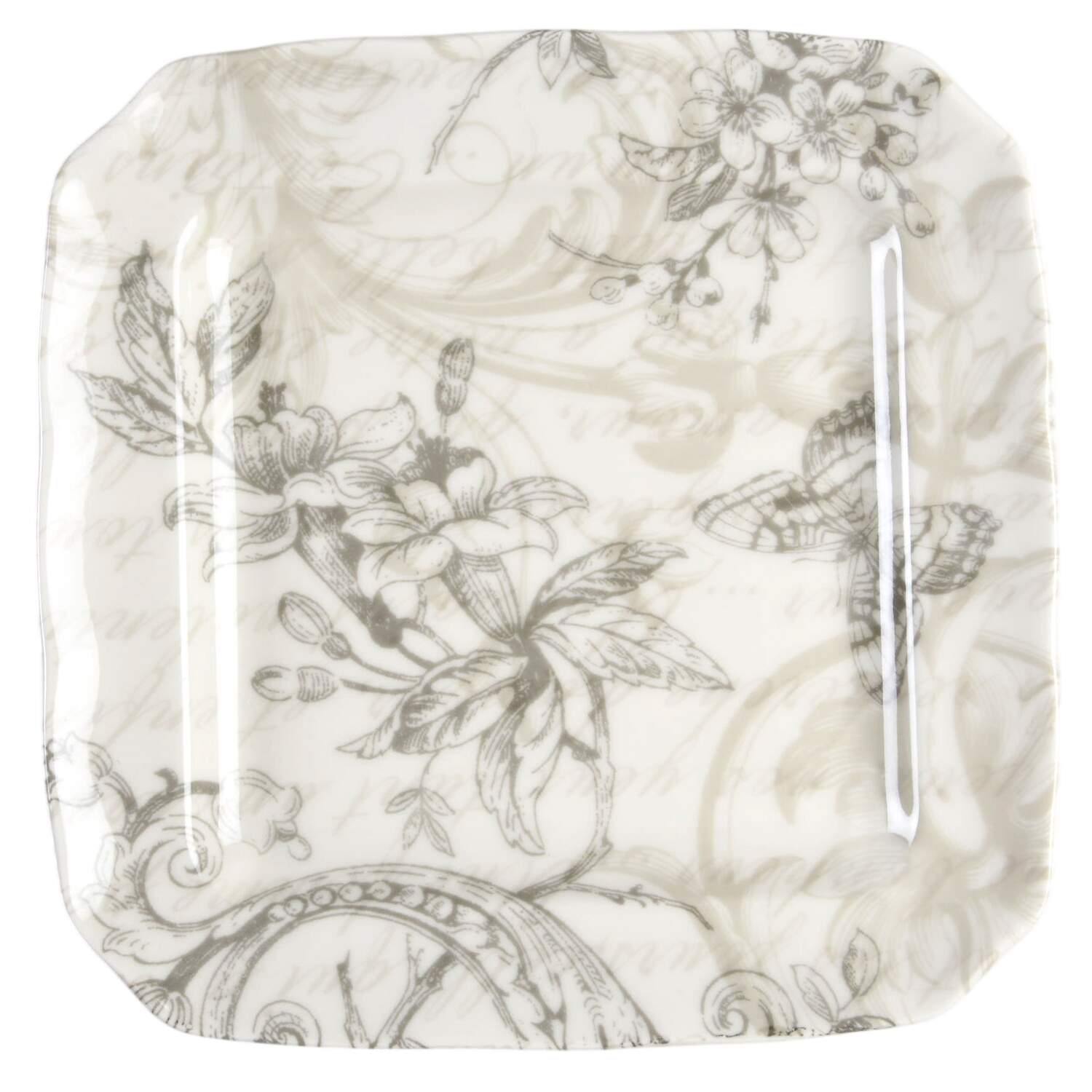 Love Poem Square Appetizer Plate by 222 Fifth (PTS)-1