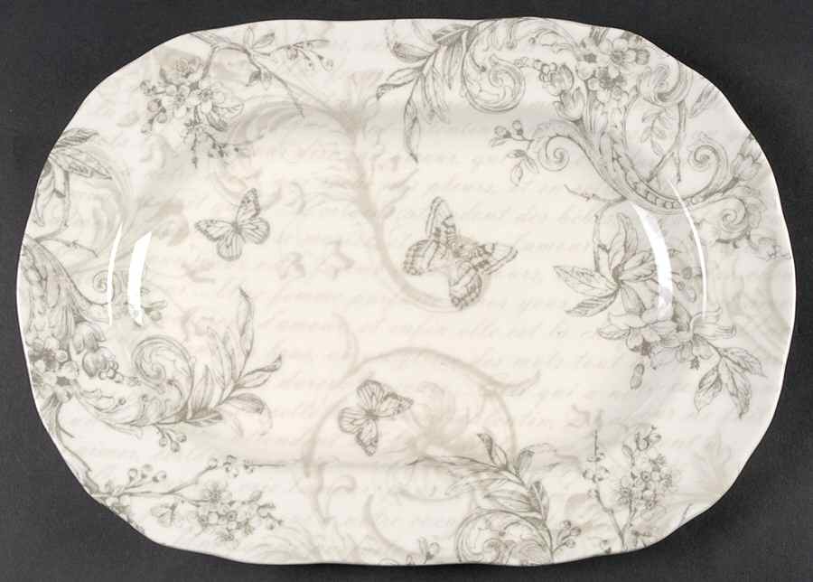 Love Poem 14" Oval Serving Platter by 222 Fifth (PTS)-1