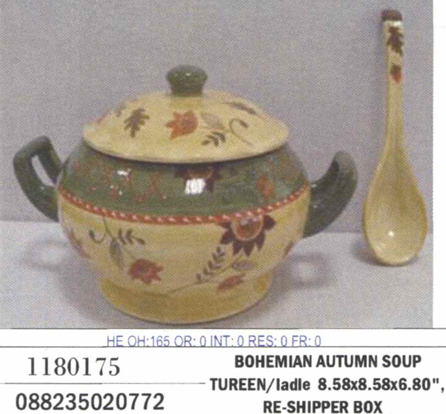 Bohemian Autumn Tureen & Lid w/Ladle by American Atelier-1