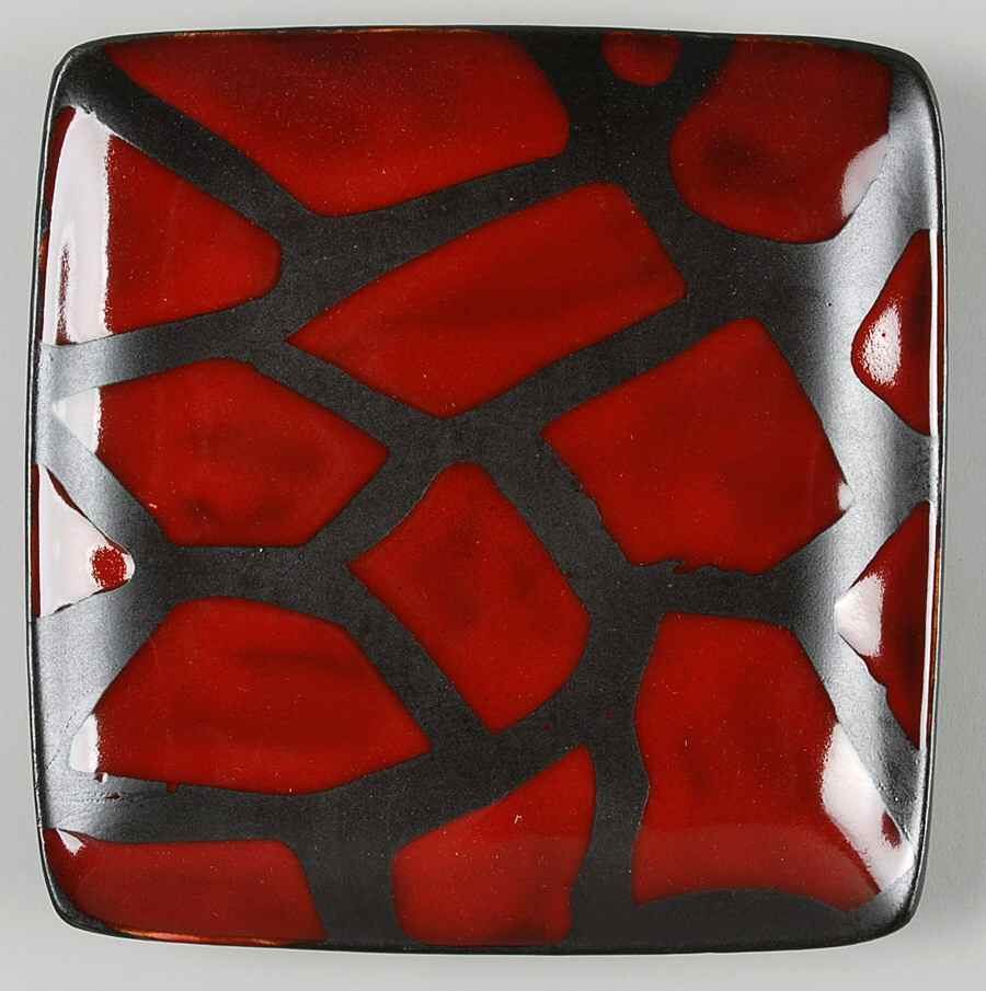 Safari Giraffe Red Salad Plate by American Atelier-1