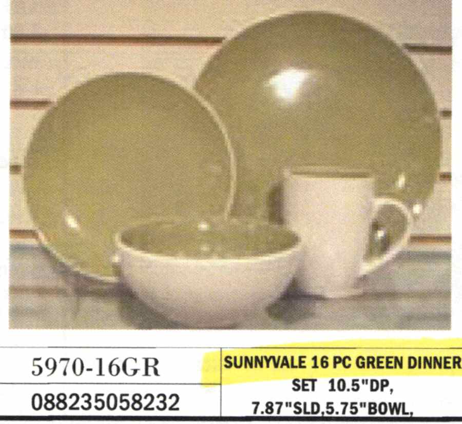 Sunnyvale Green Dinner Plate by American Atelier-1