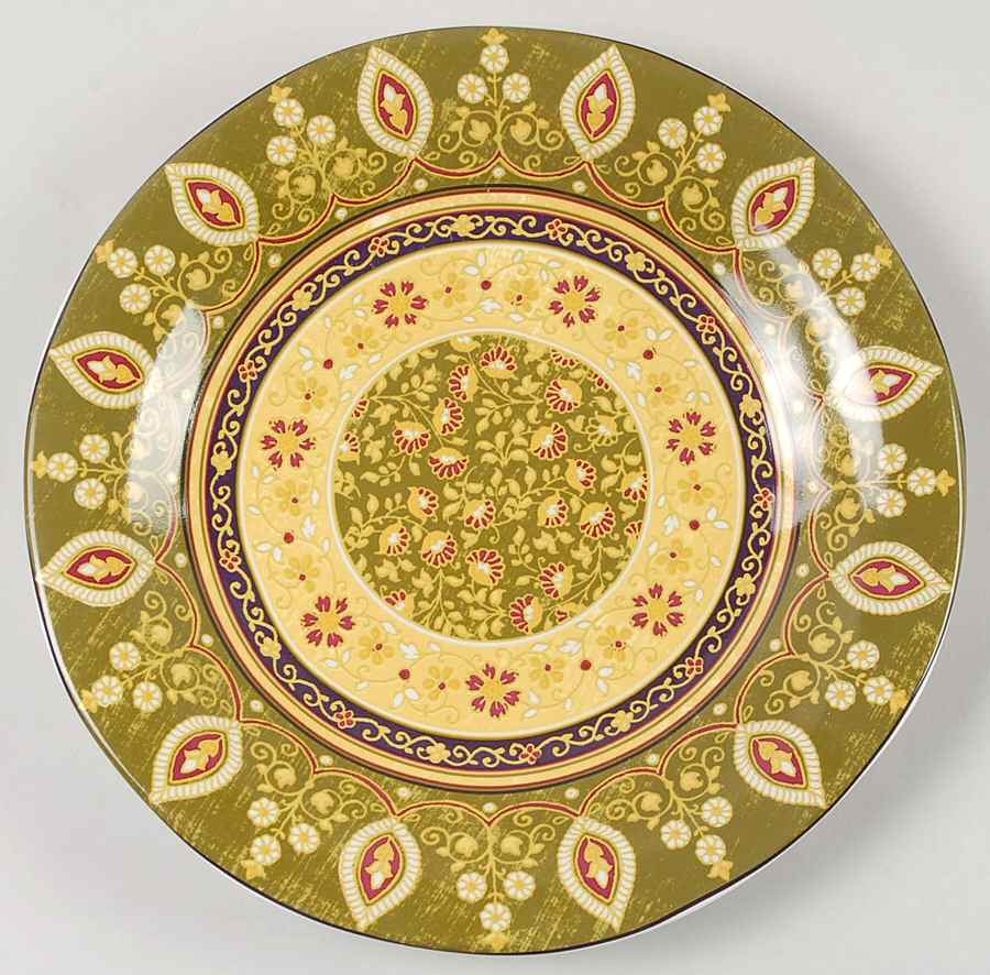 Kashmir Green Dinner Plate by Artistic Accents-1