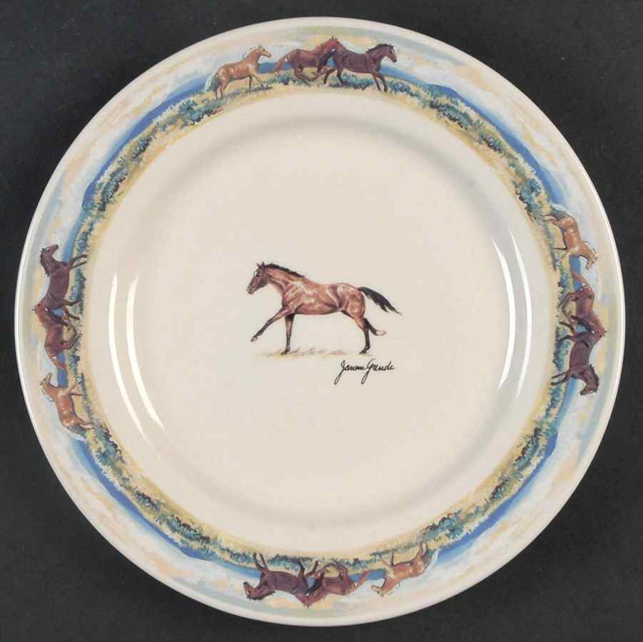 Western Horse with Scenic Rim Salad Plate by Anglers Expressions-1