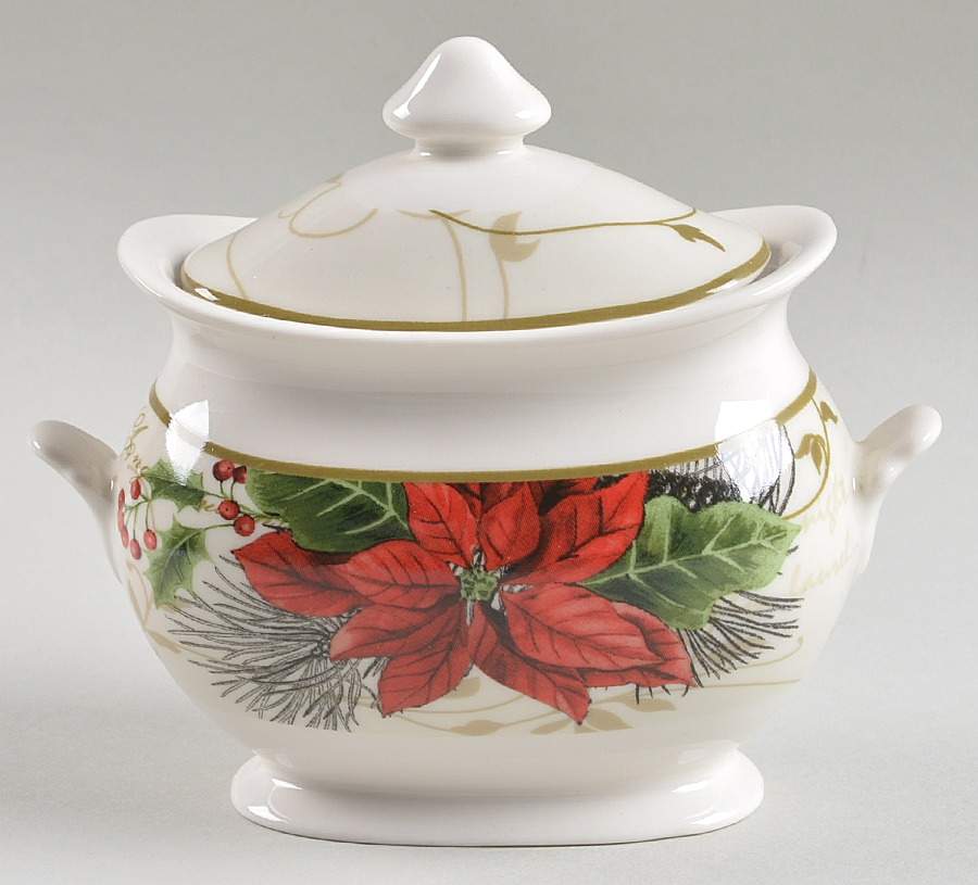 Holiday Wishes Sugar Bowl & Lid by 222 Fifth (PTS)-1