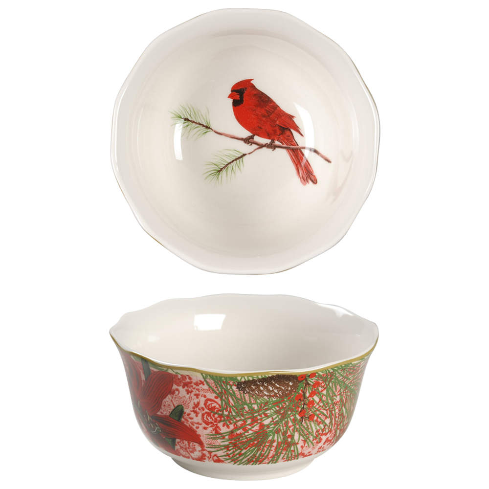Holiday Decoupage Soup/Cereal Bowl by 222 Fifth (PTS)-1
