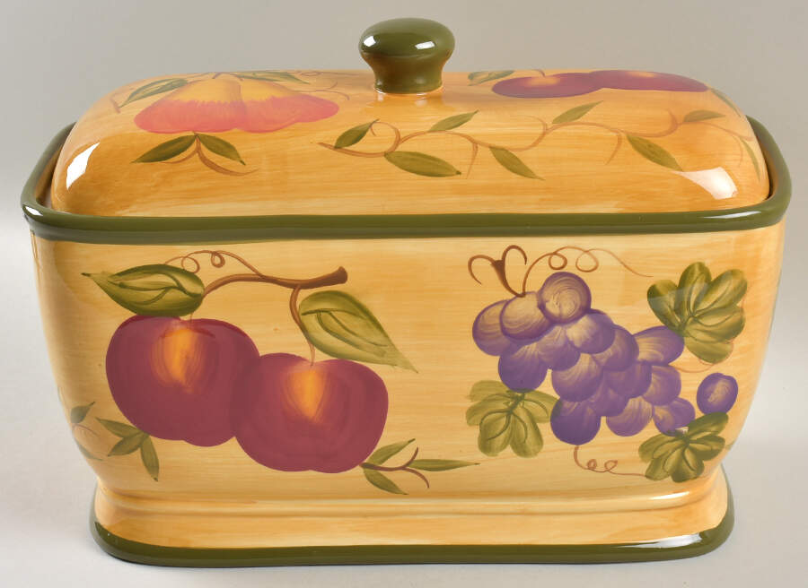 European Style Bread Box & Lid by Casa Vero-1