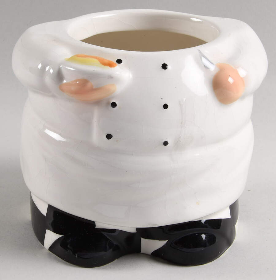 White Chef Large Canister No Lid by Casa Vero-1