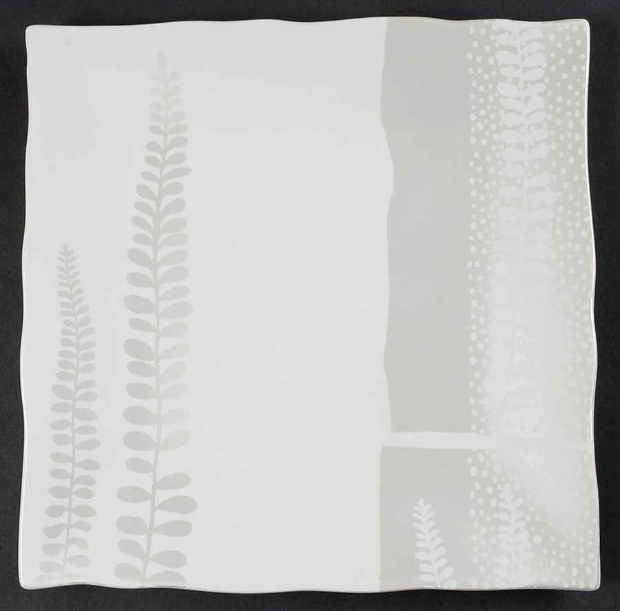 Fern Meadow Platinum Square Dinner Plate by 222 Fifth (PTS)-1