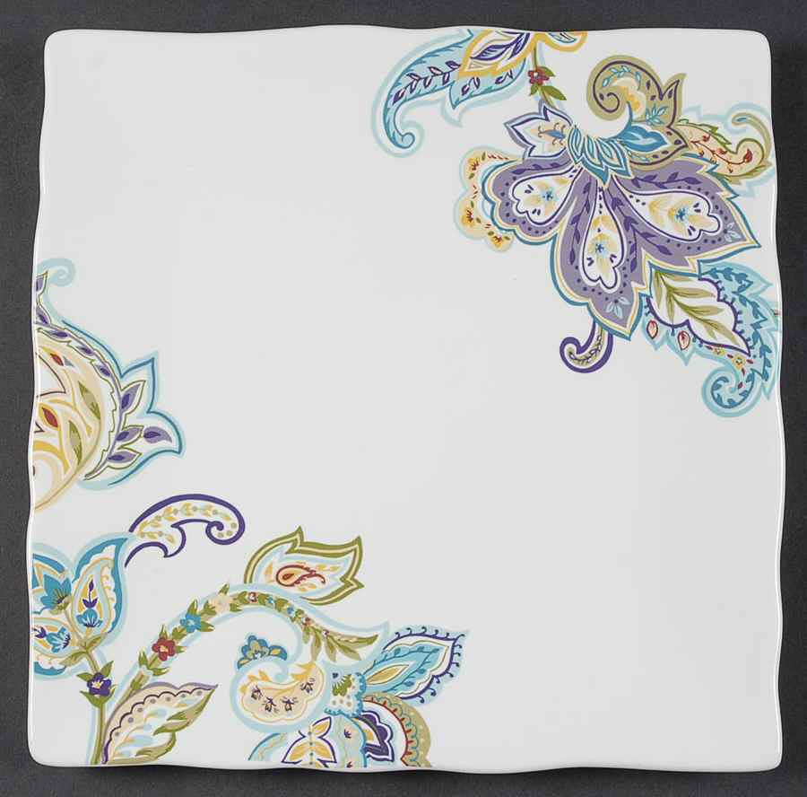 Indochine Purple Square Dinner Plate by 222 Fifth (PTS)-1