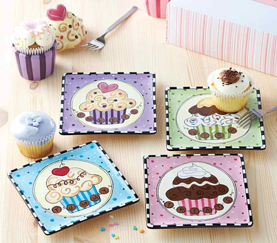 Confections Square Dessert Plate by American Atelier-1