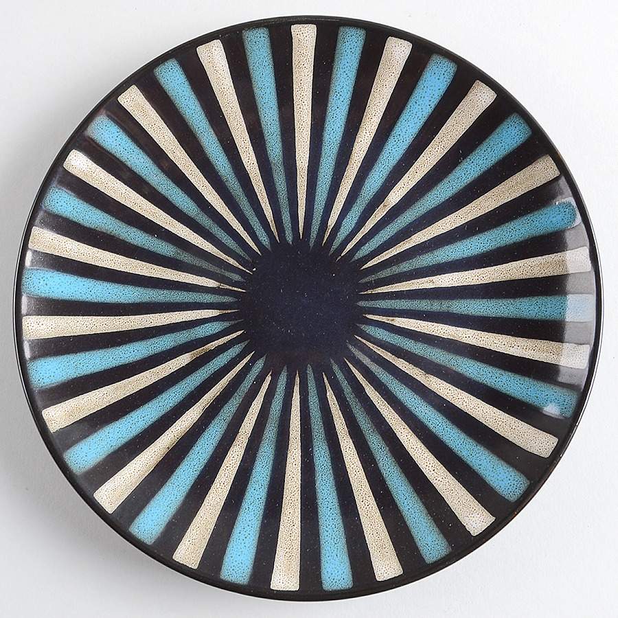 Blue Stripes Salad Plate by American Atelier-1
