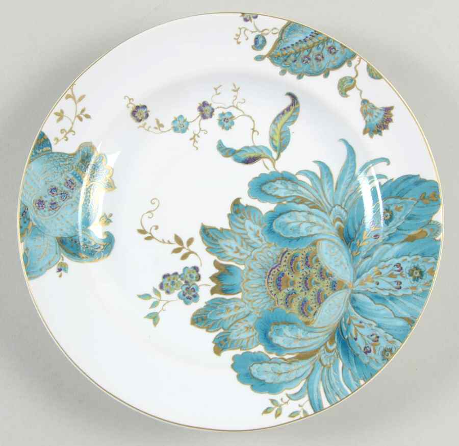 Eliza Teal Appetizer Plate by 222 Fifth (PTS)-1