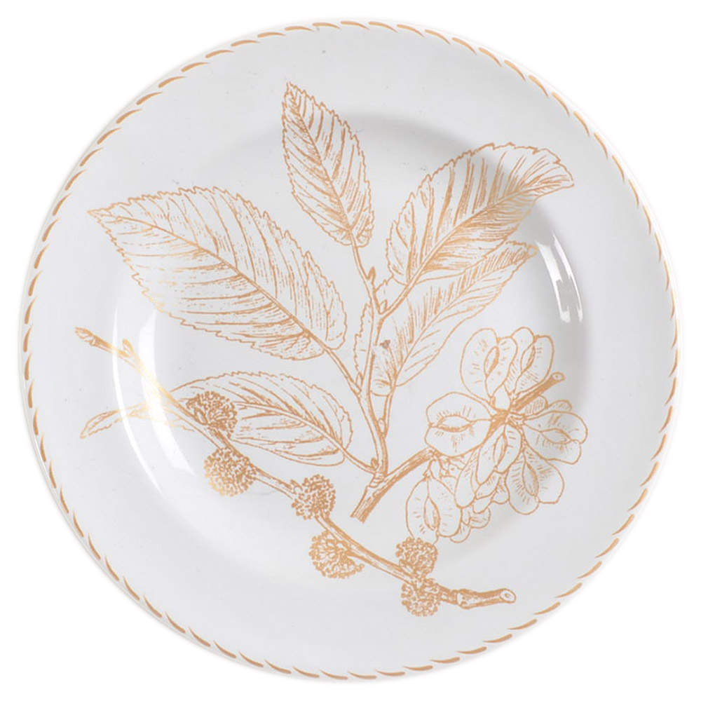 Gold Leaves Appetizer Plate by 222 Fifth (PTS)-1