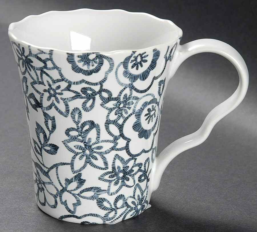Lace Labyrinth Charcoal Mug by 222 Fifth (PTS)-1