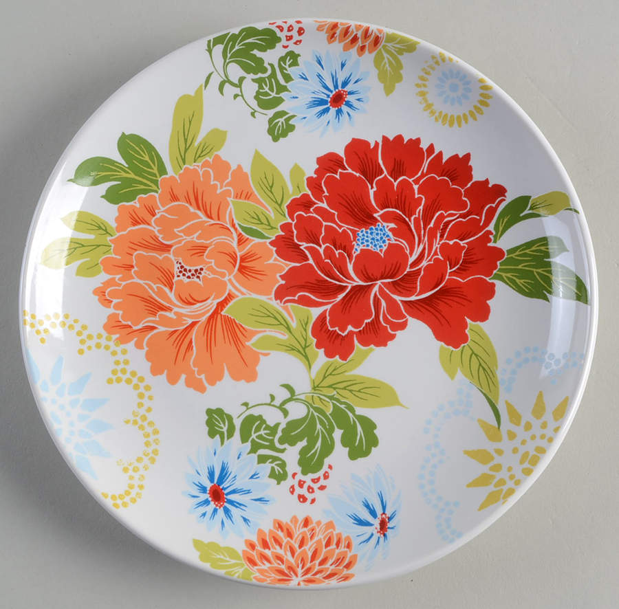 Huang White (Bright Floral) Salad Plate by 222 Fifth (PTS)-1