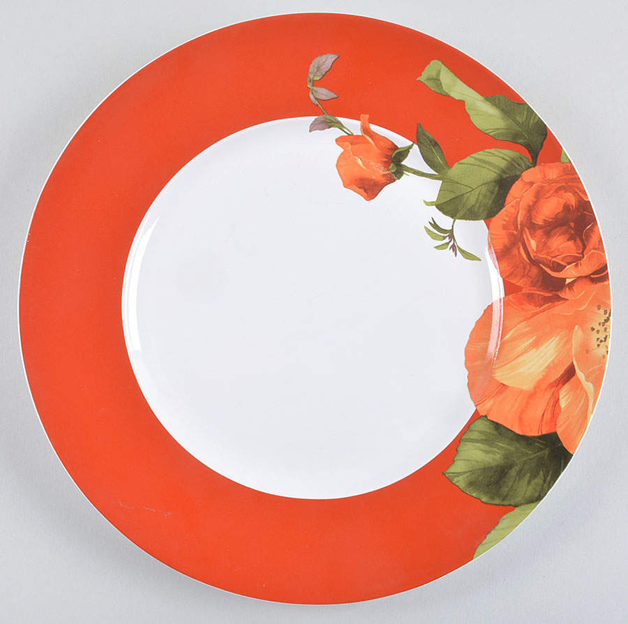 Mirelle Orange Dinner Plate by 222 Fifth (PTS)-1